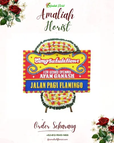 Bunga Papan Congratulation di Sawah Brebes